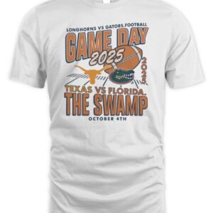 College Football Game Day Merch Florida Gators Football vs Texas Longhorns T Shirt