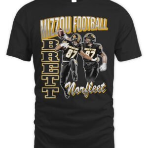 Mizzou Football Brett Norfleet Pepper Illustrated T Shirt