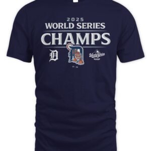 Fanatics Detroit Tigers 2025 World Series Champions Shirt Official Team Logo