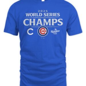 Chicago Cubs Fanatics 2025 World Series Champions Official Logo T Shirt