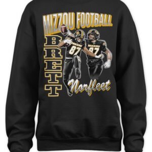 NIL Store Mizzou Football Brett Norfleet Pepper Illustrated T Shirt