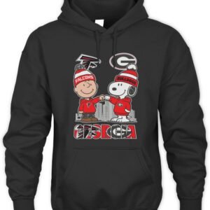 Georgia Bulldogs and Falcons Shirt Snoopy & Charlie Brown Skyline Graphic Tee