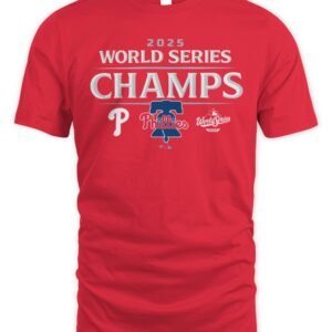 Fanatics Philadelphia Phillies 2025 World Series Champions Shirt Official Team Logo