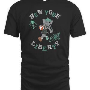 WNBA New York Liberty Stadium Essentials Black Mascot Numero Uno T Shirt